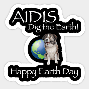 Aidi Happy Earth Day T-Shirt Sticker